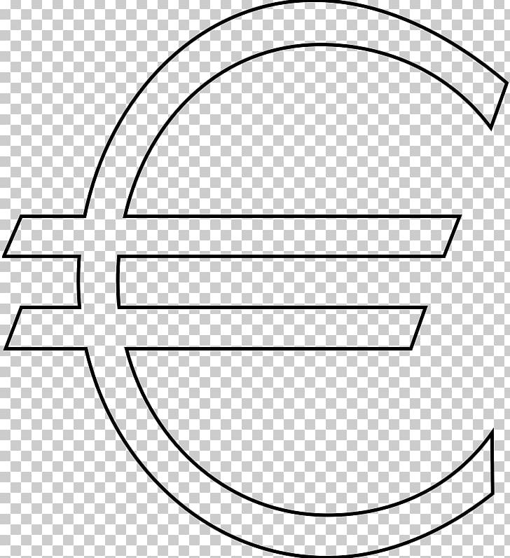 Euro Sign Currency PNG, Clipart, 5 Euro Note, Angle, Area, Black And White, Circle Free PNG Download