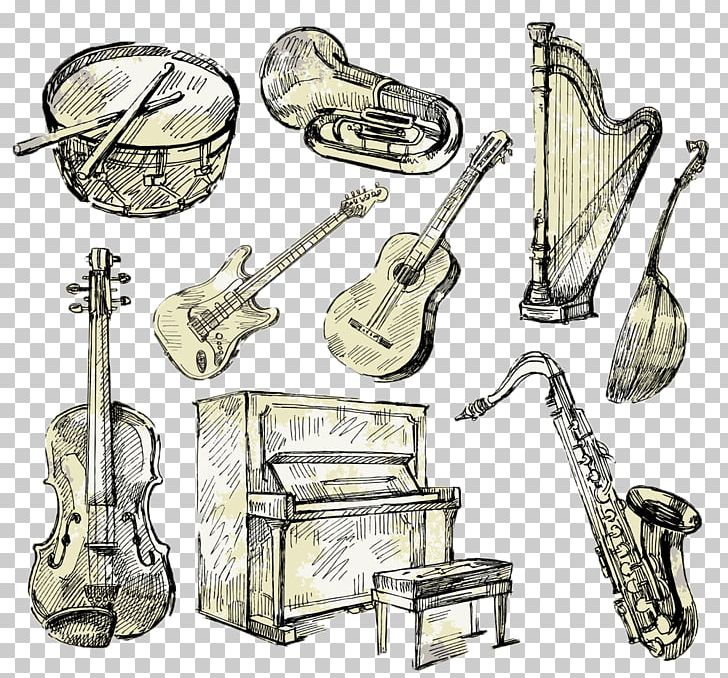 Hand-drawn illustration set of musical... - Stock Illustration [88130591] -  PIXTA