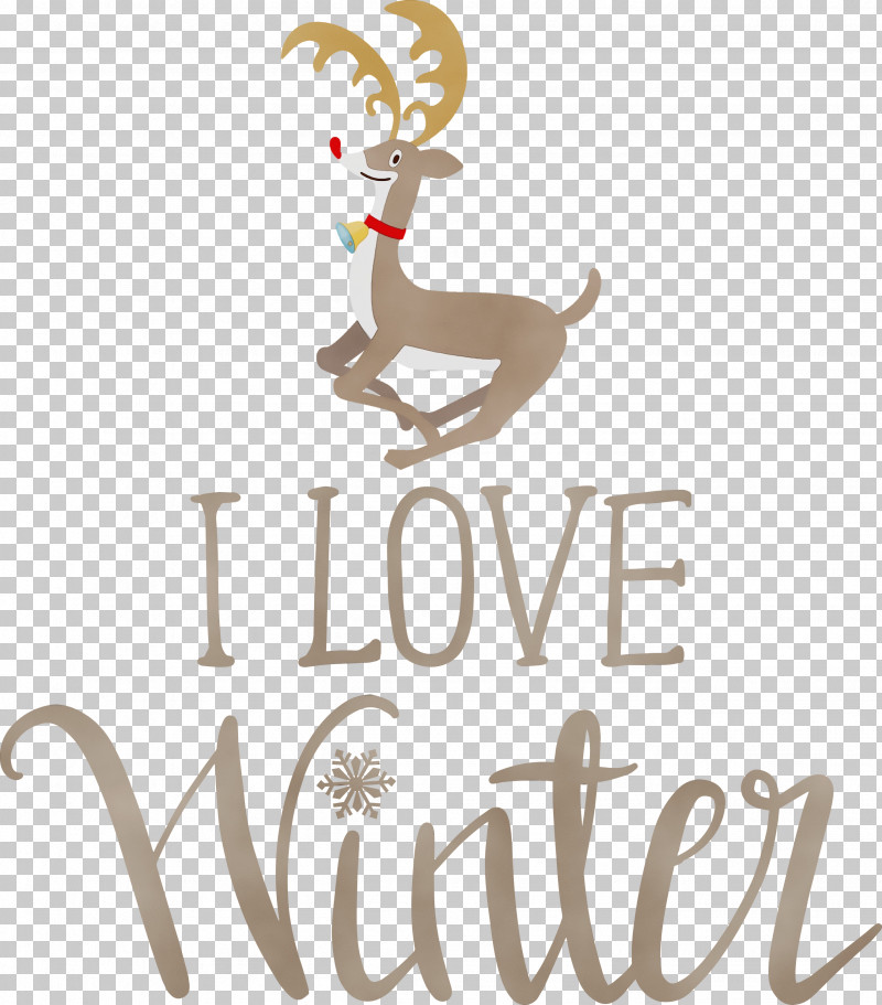 Reindeer PNG, Clipart, Antler, Cartoon, Deer, I Love Winter, Logo Free PNG Download