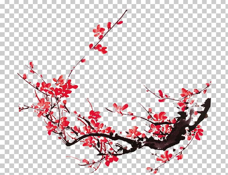 China Plum Blossom Ppt PNG, Clipart, Blossom, Branch, Cherry Blossom, China, Floral Design Free PNG Download