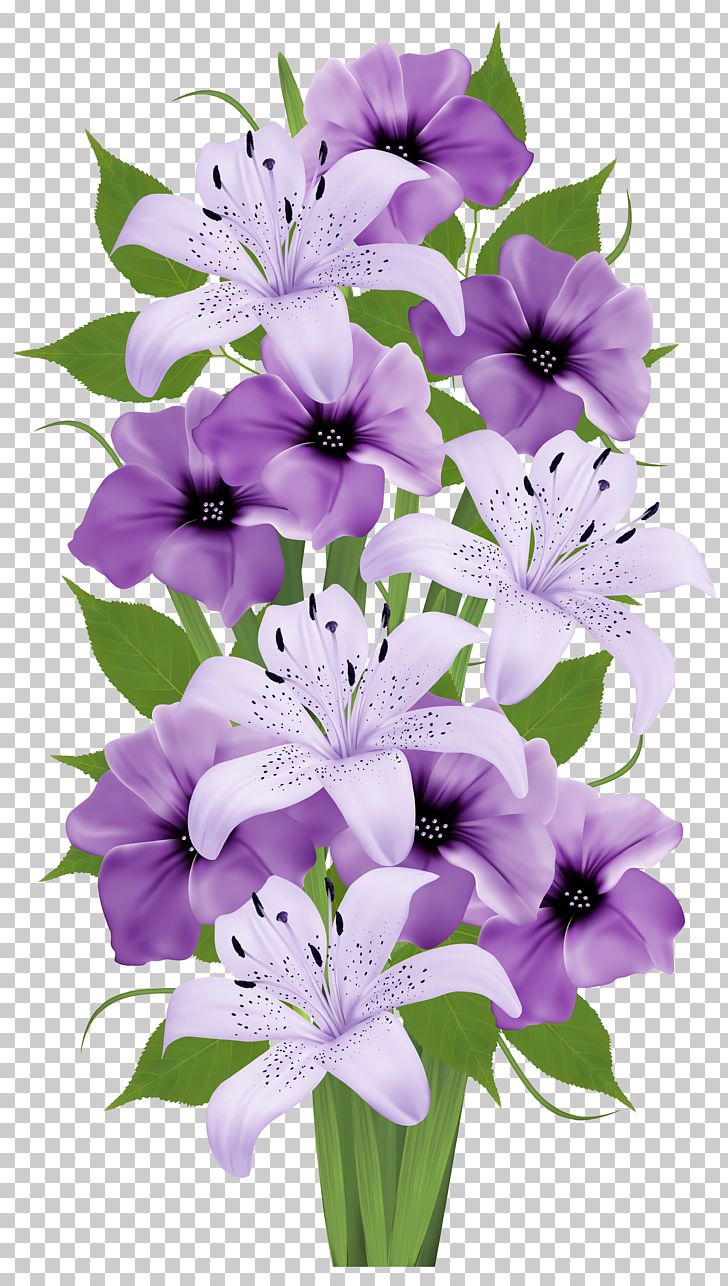 birthday clip art purple bouquet