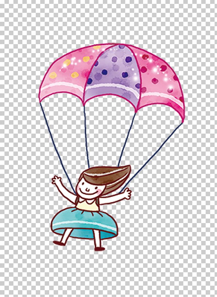 Parachute Parachuting Illustration PNG, Clipart, Area, Balloon, Cartoon, Chair, Download Free PNG Download