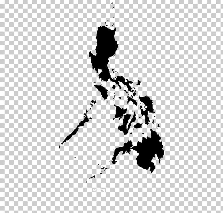 philippine map black and white