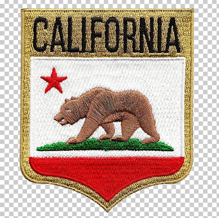 Embroidered Patch Embroidery Emblem California Grizzly Bear Patch PNG, Clipart, Aeronautics, Badge, California, California Grizzly Bear, Chenille Fabric Free PNG Download