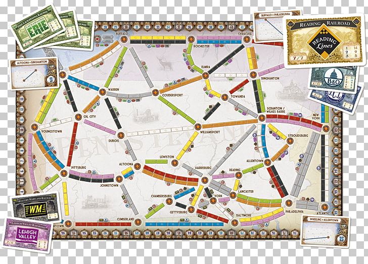 Days Of Wonder Ticket To Ride Series Pennsylvania Board Game PNG, Clipart, Alan R Moon, Area, Board Game, Card Game, Days Of Wonder Free PNG Download