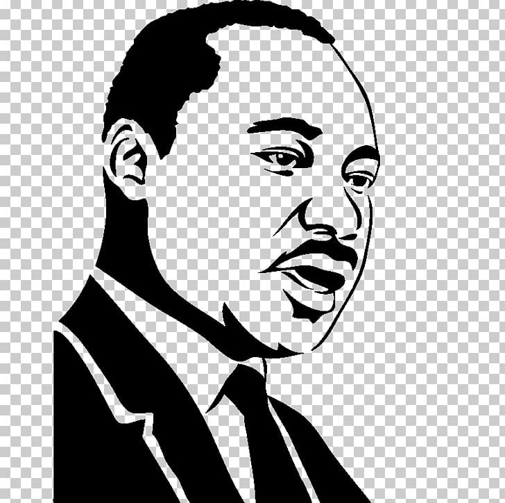 martin luther king clipart black and white