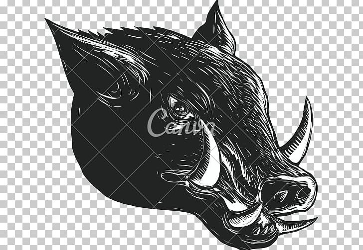Wild Boar Woodcut Scratchboard PNG, Clipart, Animals, Art, Black, Black And White, Boar Free PNG Download