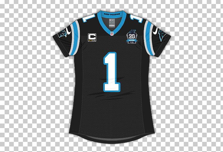 Sports Fan Jersey T-shirt Sleeve Outerwear PNG, Clipart, Active Shirt, American Football, Blue, Brand, Carolina Panthers Free PNG Download
