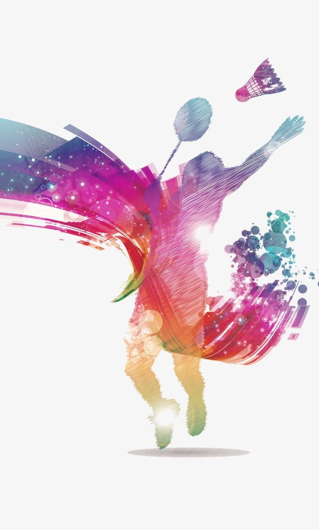 Colorful Badminton Silhouettes PNG, Clipart, Badminton, Badminton Clipart, Badminton Clouds, Clouds, Colorful Clipart Free PNG Download