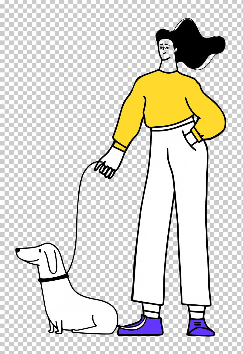 Walking The Dog PNG, Clipart, Cartoon, Character, Clothing, Meter, Shoe Free PNG Download
