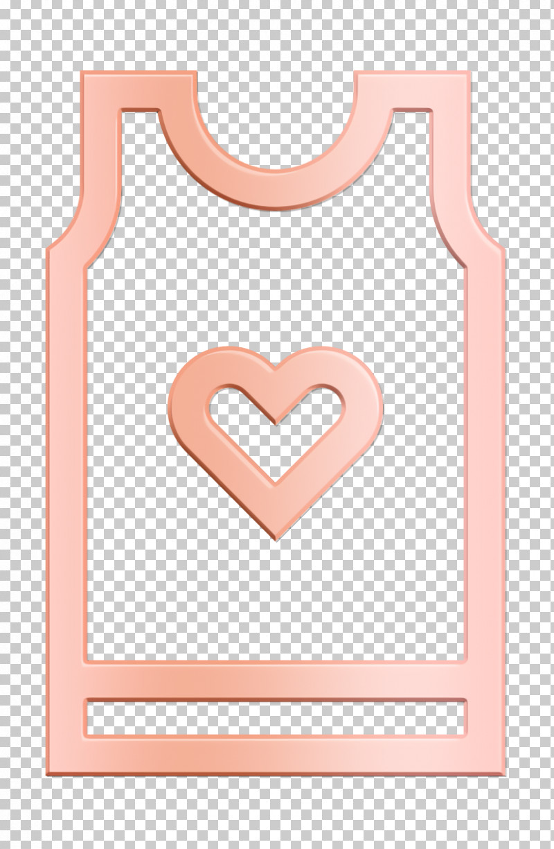 Clothes Icon Tank Top Icon PNG, Clipart, Clothes Icon, Heart, Line, Peach, Pink Free PNG Download
