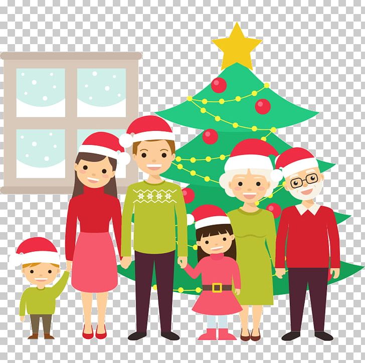 Christmas Tree Santa Claus Family PNG, Clipart, Cdr, Christmas Decoration, Christmas Ornament, Christmas Tree, Encapsulated Postscript Free PNG Download
