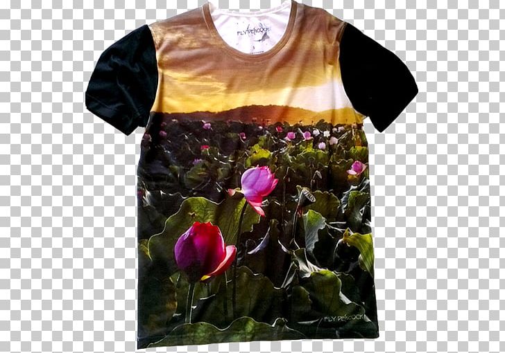 T-shirt Sleeve Flowering Plant Outerwear PNG, Clipart, Clothing, Flower, Flowering Plant, Lotus Pond, Magenta Free PNG Download