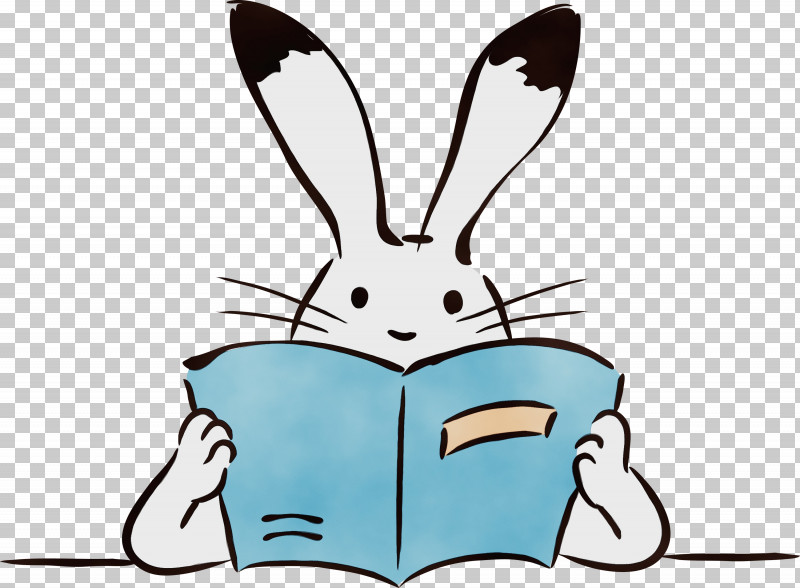 Hares Whiskers Cartoon Tail Rabbit PNG, Clipart, Book, Cartoon, Paint, Rabbit, Reading Free PNG Download