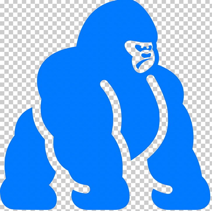 Gorilla Computer Icons PNG, Clipart, Animals, Blue, Computer Icons, Download, Gorilla Free PNG Download