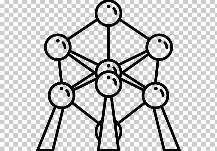 Atomium Monument Computer Icons Symbol PNG, Clipart, Angle, Area, Atom, Atomium, Black And White Free PNG Download