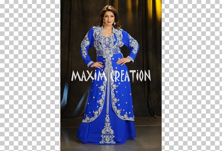 Blue Gown Kaftan Dress Takchita PNG, Clipart, Abaya, Blue, Clothing, Cobalt Blue, Costume Free PNG Download