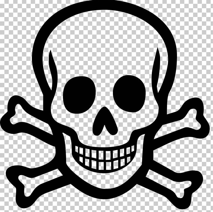 Skull And Crossbones Poison Computer Icons Human Skull Symbolism PNG, Clipart, Artwork, Black And White, Bone, Clip Art, Computer Icons Free PNG Download