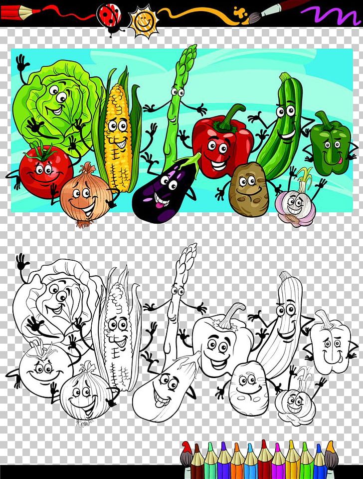 Cartoon Vegetable Illustration PNG, Clipart, Animation, Art, Cabbage, Character, Coloring Book Free PNG Download
