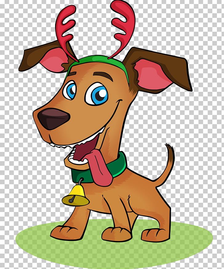 Dog Puppy Cat Christmas PNG, Clipart, Animals, Antler, Bell, Carnivoran, Cartoon Free PNG Download