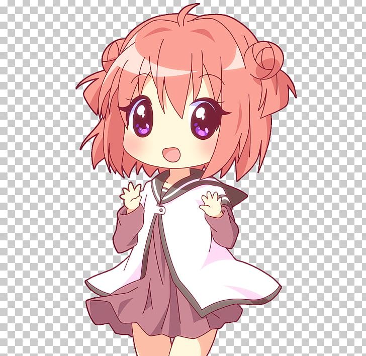 YuruYuri Anime GIF, Anime, purple, chibi png