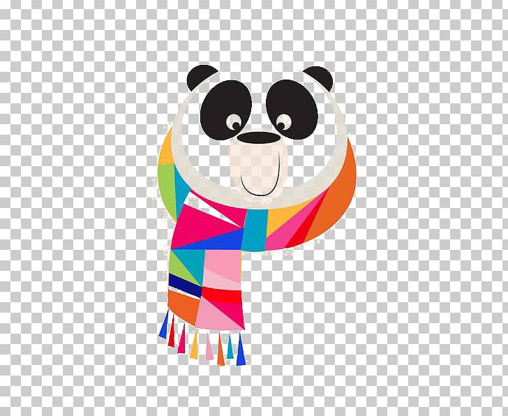 Giant Panda Scarf Illustration PNG, Clipart, Animals, Art, Baby Panda, Cartoon, Child Free PNG Download