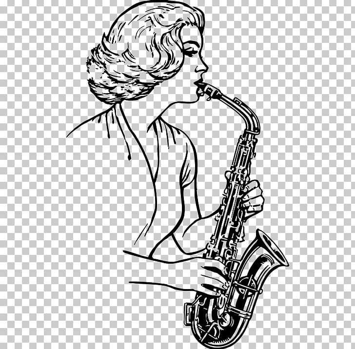 Saxophone Musical Instruments Drawing PNG, Clipart, Alto Saxophone, Arm, Art, Artwork, Line Art Free PNG Download