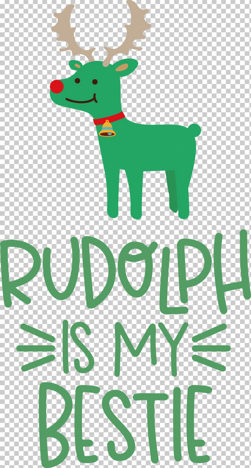 Rudolph Is My Bestie Rudolph Deer PNG, Clipart, Animal Figurine, Cartoon, Christmas, Deer, Dog Free PNG Download