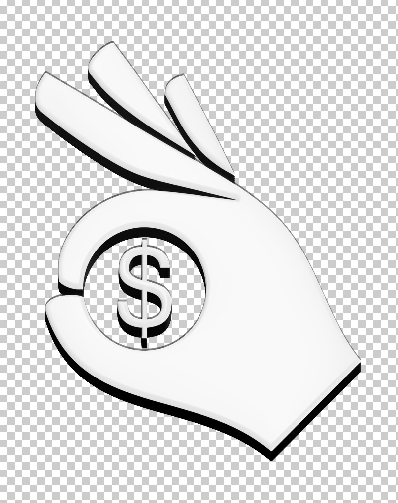 Dollar Coin In A Hand Icon Money Icon Commerce Icon PNG, Clipart, Black, Black And White, Cessna, Chemical Symbol, Commerce Icon Free PNG Download