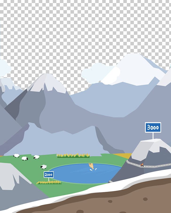 Mountain Meadow Illustration PNG, Clipart, Angle, Animal, Arctic, Area, Blue Free PNG Download