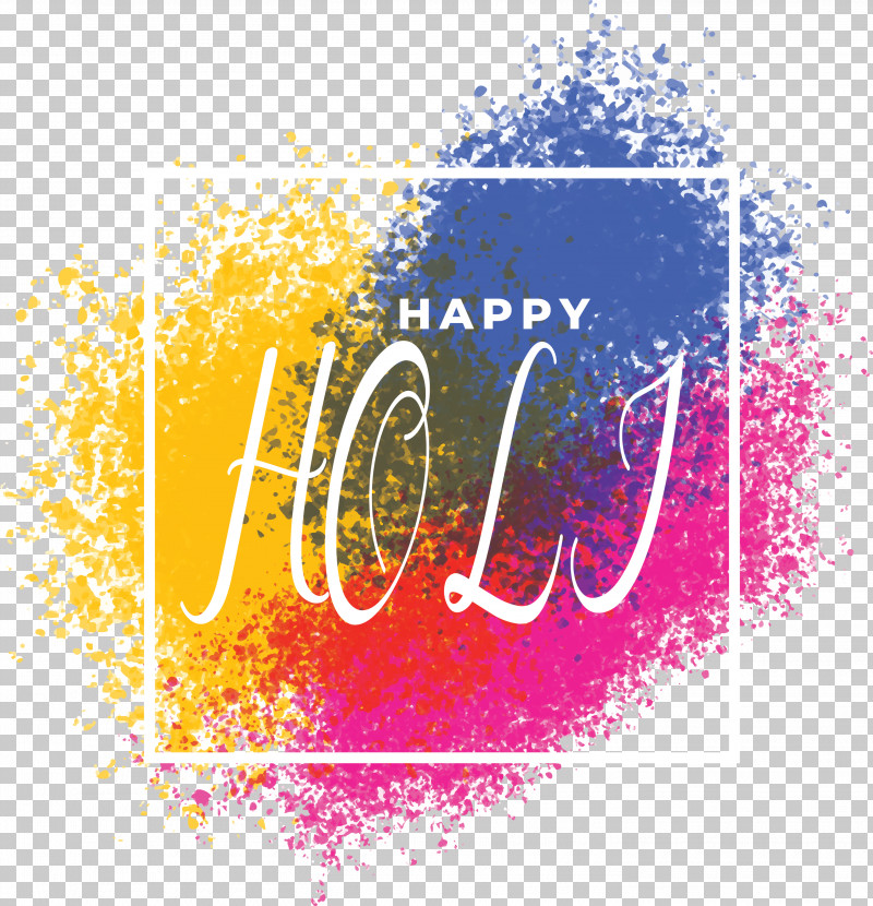 Happy Holi PNG, Clipart, Happy Holi, Line, Logo, Text, Yellow Free PNG Download