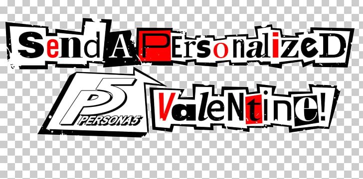 Persona 5 PlayStation 3 PlayStation 4 Valentine's Day Font PNG, Clipart, Area, Atlus, Black And White, Brand, Computer Icons Free PNG Download