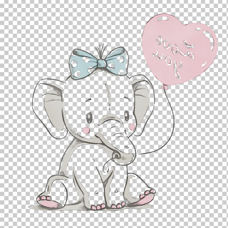 Elephant PNG, Clipart, Animal Figure, Cartoon, Elephant, Heart, Line Art Free PNG Download