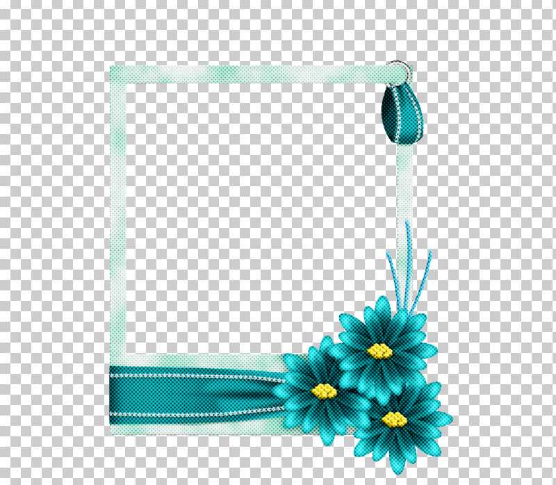 Picture Frame PNG, Clipart, Aqua, Flower, Picture Frame, Plant, Teal Free PNG Download