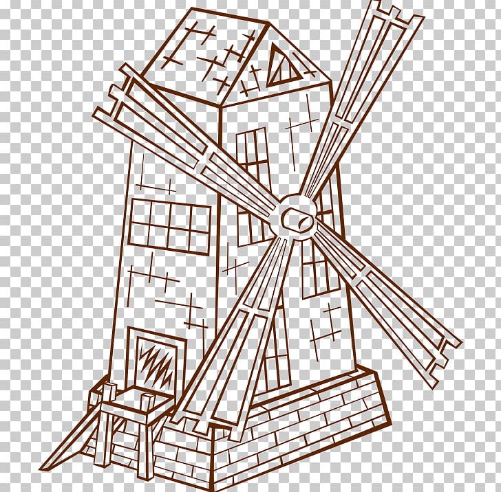 Windmill Drawing Wind Farm Cartoon PNG, Clipart, Angle, Art, Artwork, Black And White, Cartoon Free PNG Download