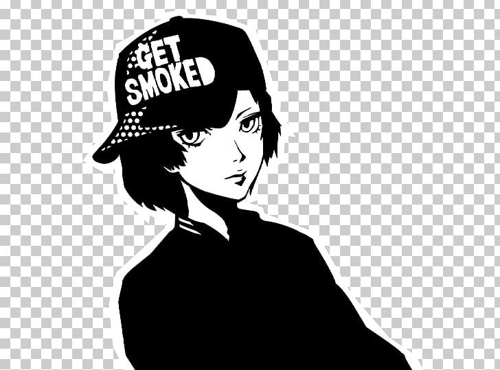 Persona 5 Shin Megami Tensei: Persona 3 Video Game Smoking Character PNG, Clipart, Black, Black And White, Black Hair, Cartoon, Chara Free PNG Download