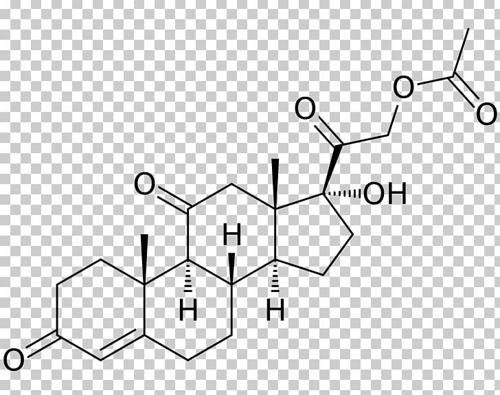 Hydrocortisone Cortisol Cortisone Acetate PNG, Clipart, Angle, Area, Black And White, Chromiumii Acetate, Circle Free PNG Download