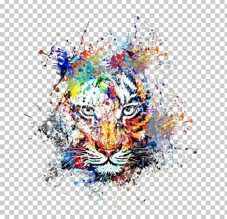 Abstract Art Painting Drawing PNG, Clipart, Big Cats, Carnivoran, Cat Like Mammal, Color Pencil, Colors Free PNG Download