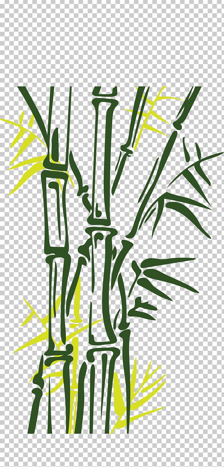 Bamboo Euclidean Painting Illustration PNG, Clipart, Bamboo Leaves, Bamboo Vector, Black And White, Branch, Commodity Free PNG Download