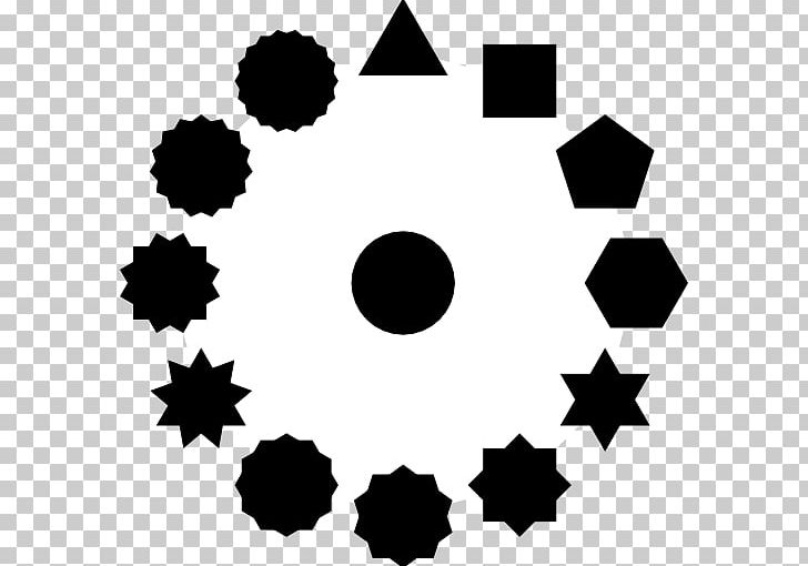 Star Polygon Circle PNG, Clipart, Angle, Black, Black And White, Circle, Education Science Free PNG Download