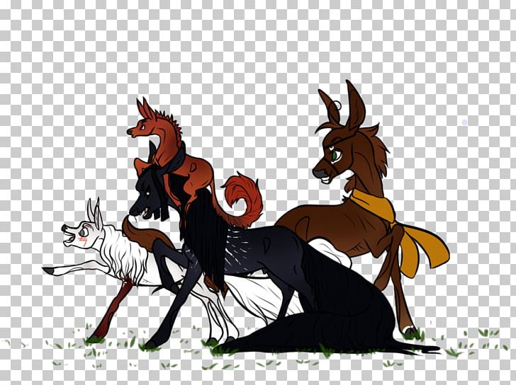 Reindeer Mustang Pack Animal Illustration Freikörperkultur PNG, Clipart, Animated Cartoon, Art, Cartoon, Deer, Feather Boa Free PNG Download