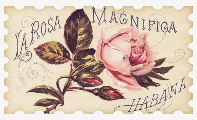 Vintage Stamps PNG, Clipart, Flowers, Hand, Hand Painted, Painted, Retro Free PNG Download