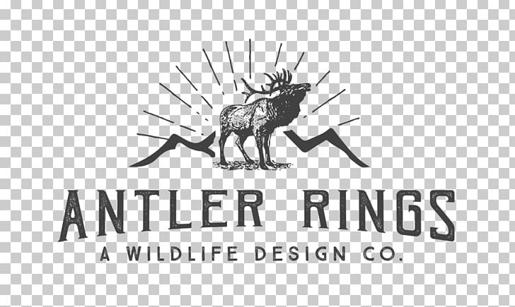 Elk Deer Antler Logo Ring PNG, Clipart, Animals, Antler, Black And White, Brand, Com Free PNG Download