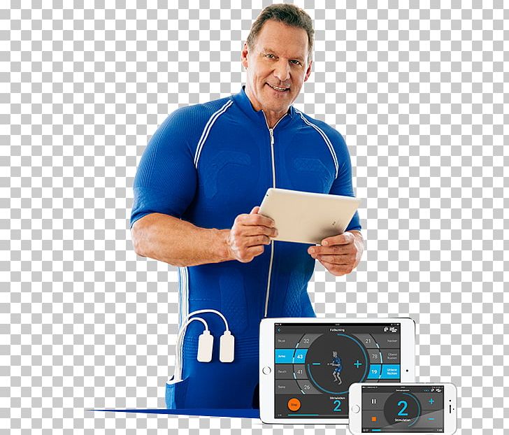 Training Coach Fitness Centre Personal Trainer Technology PNG, Clipart, Arm, Blue, Coach, Electrical Muscle Stimulation, Electric Blue Free PNG Download