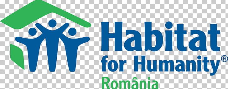 Habitat For Humanity Romania Logo Organization PNG, Clipart, Area, Blue, Brand, Communication, Graphic Design Free PNG Download