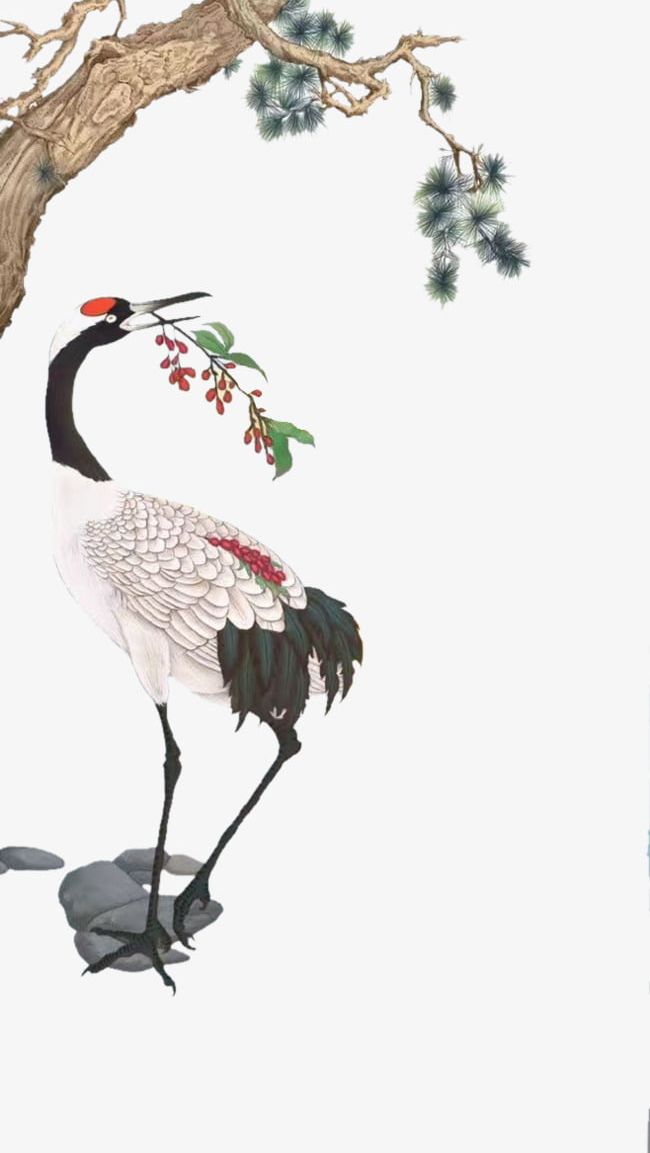 Hand-painted Red-crowned Crane PNG, Clipart, Animal, Chinese, Chinese Style, Crane, Crane Clipart Free PNG Download