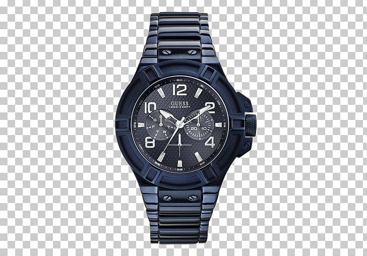 Watch Guess Strap Blue Chronograph PNG, Clipart, Accessories, Blue, Bracelet, Brand, Chronograph Free PNG Download