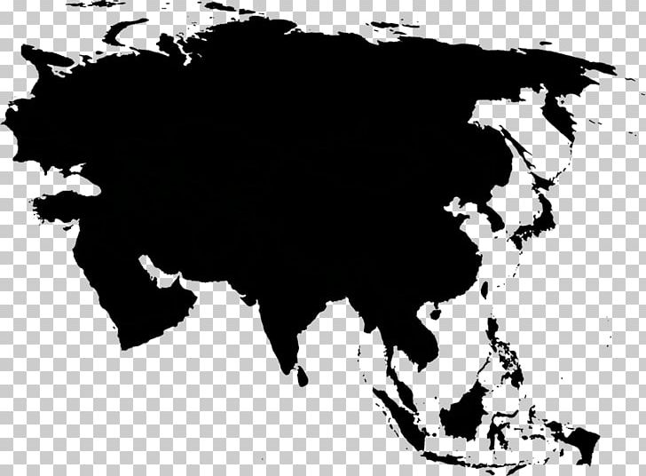 Asia Globe Blank Map PNG, Clipart, Animal, Art, Asia, Black, Black And White Free PNG Download