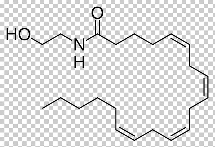 Anandamide Molecule Endocannabinoid System Cannabinoid Receptor PNG, Clipart, Agonist, Anandamide, Angle, Area, Black And White Free PNG Download