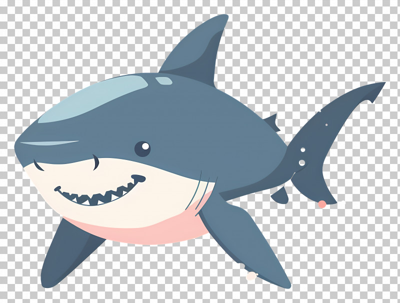 Cute Shark - Adorable Cartoon Shark Illustration PNG